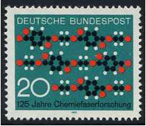 Germany 1971 Chemical Fibre Research Stamp. SG1573.