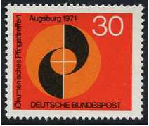 Germany 1971 Whitsun Ecumenical Meeting Stamp. SG1588.