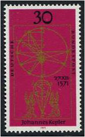 Germany 1971 Johann Kepler Stamp. SG1594.