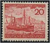 Germany 1952 Heligoland Rehabilitation Stamp. SG1078. - Click Image to Close
