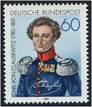 Germany 1981 Carl von Clausewitz Stamp. SG1979.