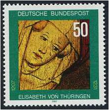 Germany 1981 St Elizabeth of Thuringia Stamp. SG1978.