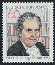 Germany 1981 Elly Heuss-Knapp Stamp. SG1946.