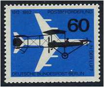 West Berlin 1962 German Airmail Anniversary Stamp. SG B225.