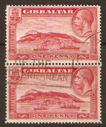 Gibraltar 1931 1d Scarlet. SG110.