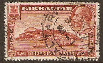 Gibraltar 1931 1d Red-brown. SG111. - Click Image to Close