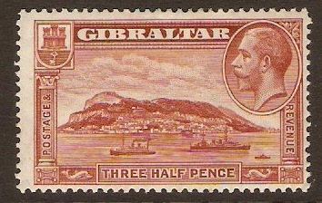 Gibraltar 1931 1d Red-brown. SG111a.