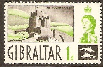 Gibraltar 1960 1d Black and yellow-green. SG161.