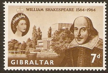Gibraltar 1964 7d Shakespeare Commemoration. SG177.