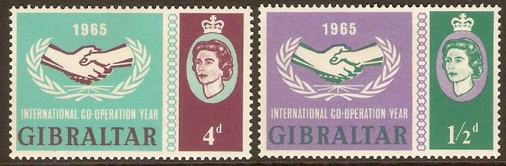 Gibraltar 1965 Int. Cooperation Year Set. SG182-SG183.