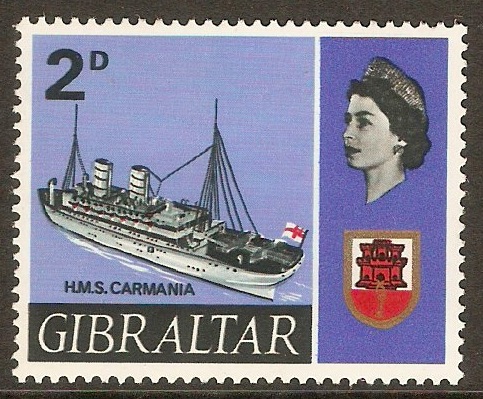 Gibraltar 1967 2d Ships series. SG202.