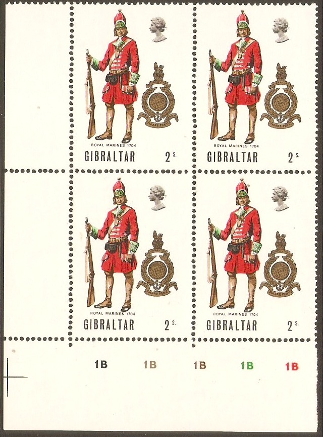 Gibraltar 1969 2s Military Uniforms Series. SG243.