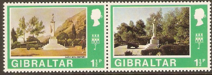 Gibraltar 1971 1p Old and New Views. SG259-SG260.