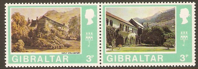 Gibraltar 1971 3p Old and New Views. SG265-SG266.