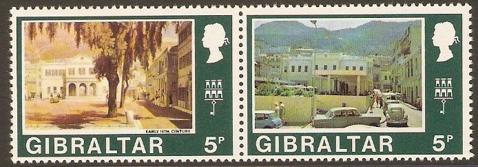 Gibraltar 1971 5p Old and New Views. SG269-SG270.