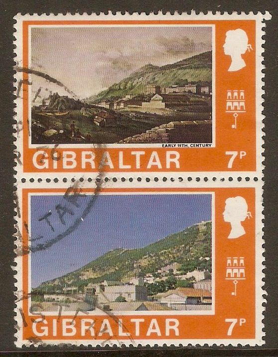 Gibraltar 1971 7p Old and New Views. SG271-SG272.