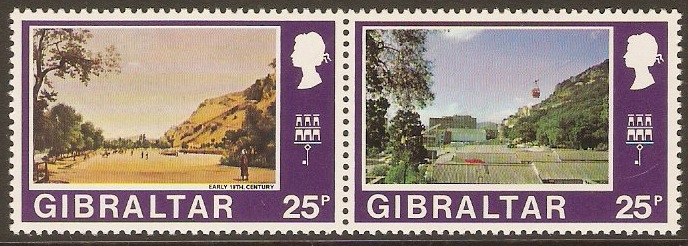 Gibraltar 1971 25p Old and New Views. SG281-SG282.