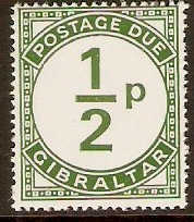 Gibraltar 1971 p Green Postage Due. SGD4.