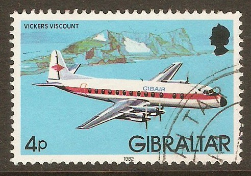 Gibraltar 1982 4p Aircraft Series. SG463.