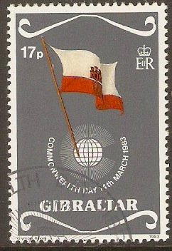 Gibraltar 1982 17p Gibraltar Flag. SG489.