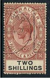 Gibraltar 1925 2s. Red-Brown and Black. SG103.