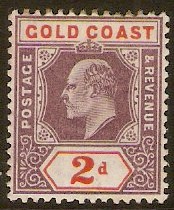 Gold Coast 1902 2d Dull purple and orange-red. SG40.