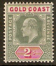 Gold Coast 1902 2s Green and carmine. SG45.