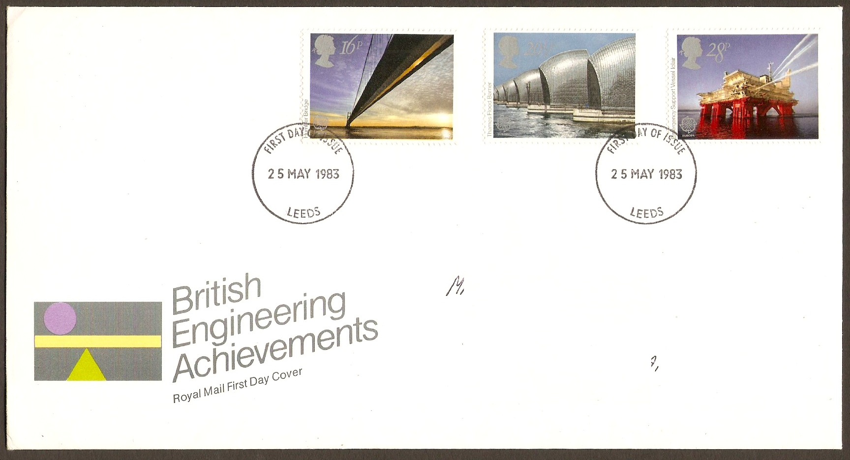 Great Britain 1983 Europa - Engineering Stamps FDC.