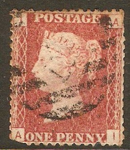 Great Britain 1858 1d Red - Plate 107. SG44.