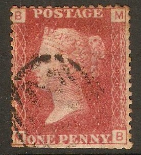 Great Britain 1858 1d Red - Plate 96. SG44.