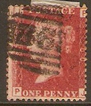 Great Britain 1858 1d Red - Plate 80. SG44.