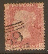 Great Britain 1858 1d Red - Plate 84. SG44.