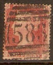 Great Britain 1858 1d Red - Plate 86. SG44.