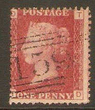Great Britain 1858 1d Red - Plate 90. SG44.