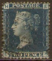 Great Britain 1858 2d Blue - Plate 9. SG45.