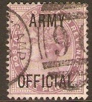 Great Britain 1896 1d Lilac (Die II) Army Official. SGO43. - Click Image to Close