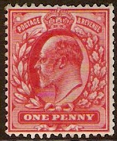 Great Britain 1902 1d Bright scarlet. SG220.