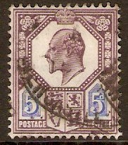 Great Britain 1902 5d Slate-purple and ultramarine. SG244.