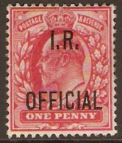 Great Britain 1902 1d Scarlet Inland Revenue Stamp. SGO21.