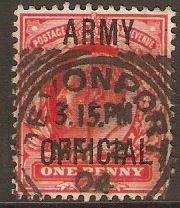 Great Britain 1902 1d Scarlet - Army Official Stamp. SGO49.