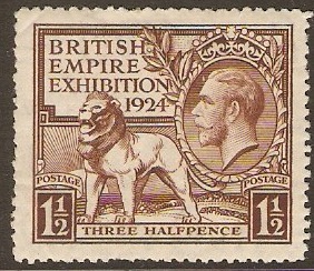 Great Britain 1924 1d Brown British Empire Exhibtion. SG431.