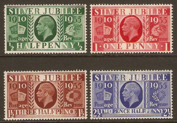 Great Britain 1935 Silver Jubilee Set. SG453-SG456.