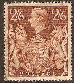 Great Britain 1939 2s.6d. Brown. SG476.