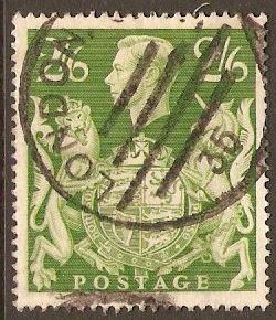 Great Britain 1939 2d.6d. Yellow-green. SG476a.