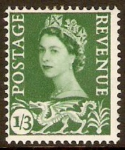 Wales 1958 1s.3d Green. SGW5.