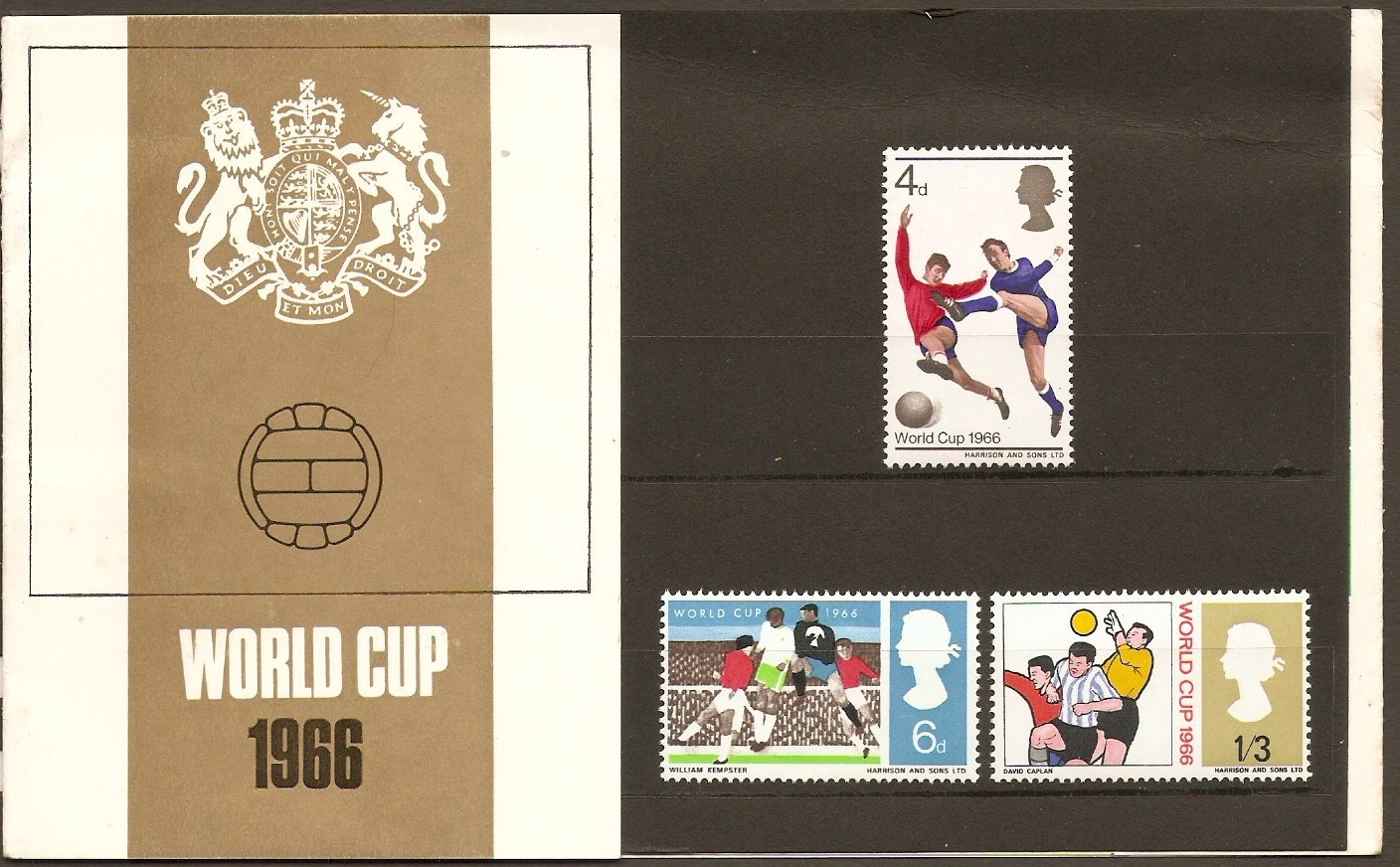 Great Britain 1966 World Cup Set Folder. SG693-SG695.