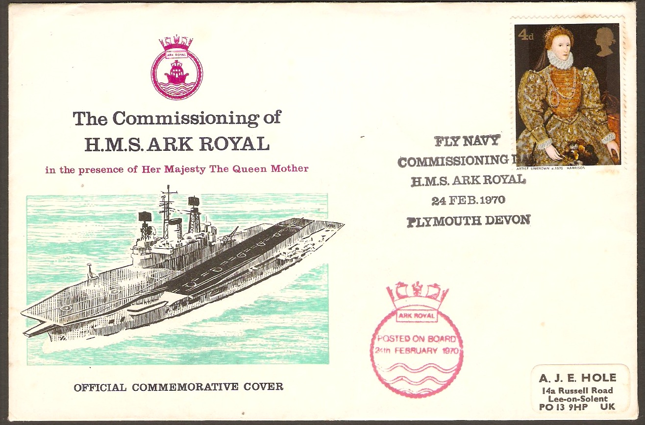 Great Britain Commissioning of HMS Ark Royal - Souvenir Cover.