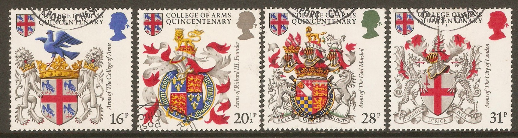Great Britain 1984 College of Arms set. SG1236-SG1239.