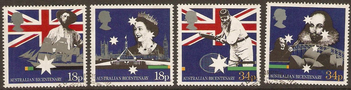 Great Britain 1988 Australia Bicentenary Stamps Set. SG1396-SG13