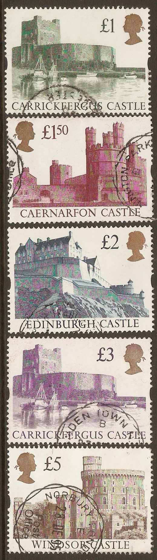 Great Britain 1992 Castles - Harrison plates set. SG1611-SG1614.